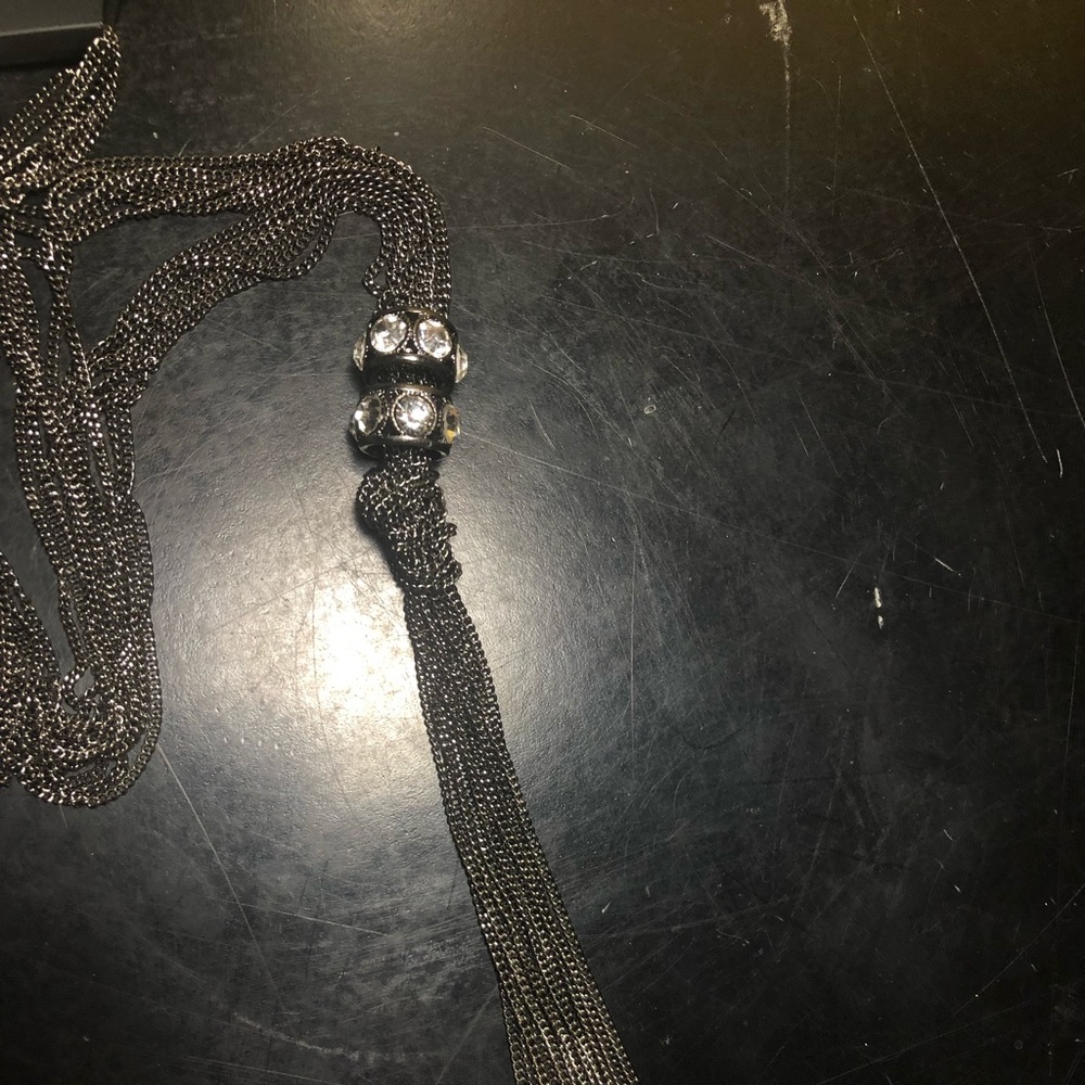 Long silver pendant